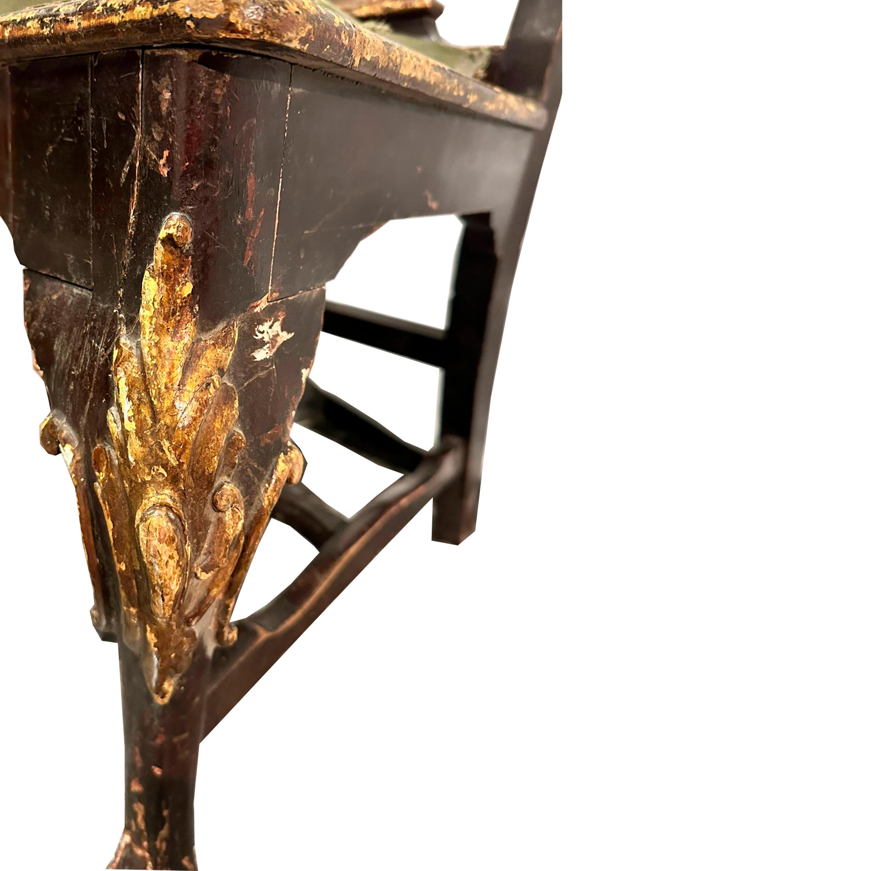 XVIIIe siècle et antérieur Chaise polychrome de style « Don Jose », Portugal, 18e siècle. en vente