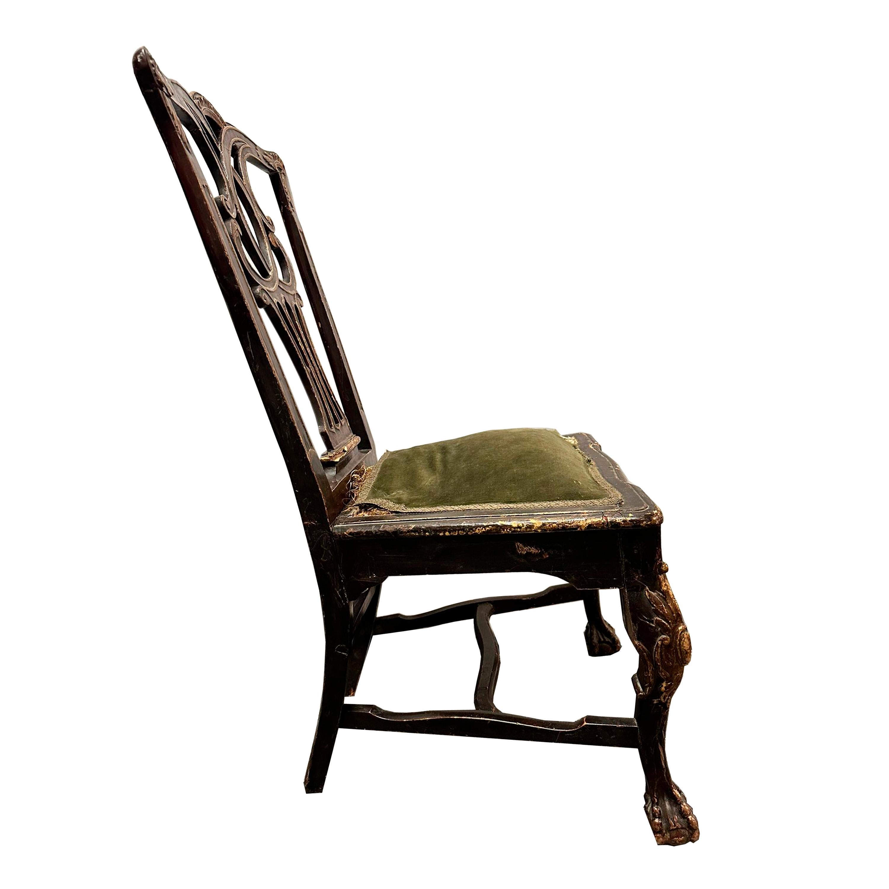 Chaise polychrome de style « Don Jose », Portugal, 18e siècle. en vente 1