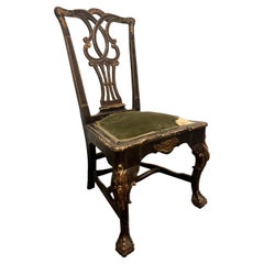 Silla Policromada Estilo "Don José", Portugal, Siglo XVIII.