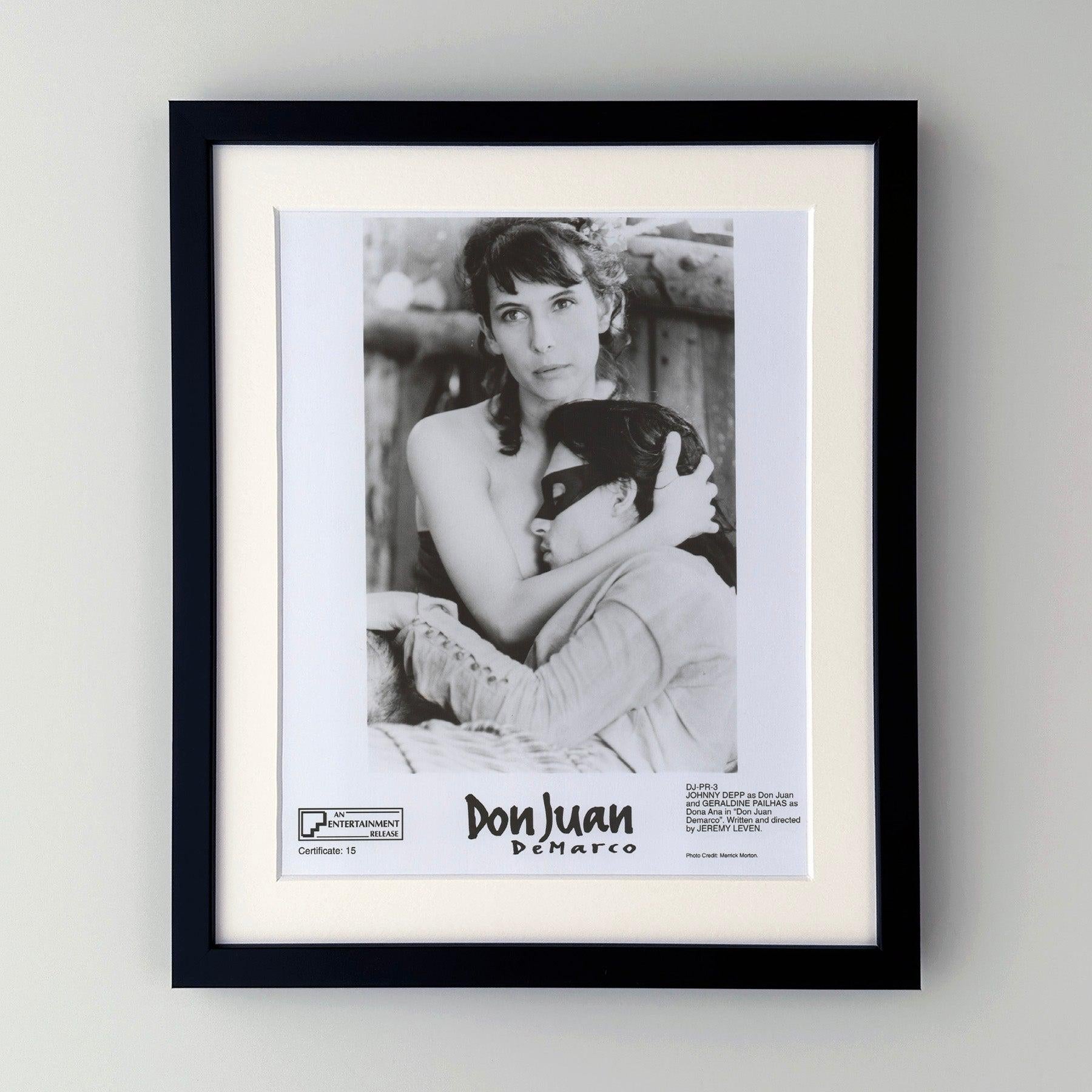 American Don Juan DeMarco 1994 Publicity Film Movie Press Still Framed For Sale