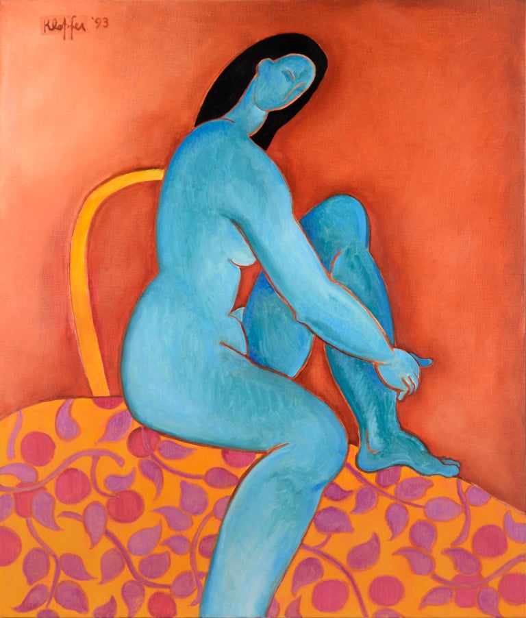 Portrait of a  Fauvist Nude Figurative  - Painting by Don Klopfer