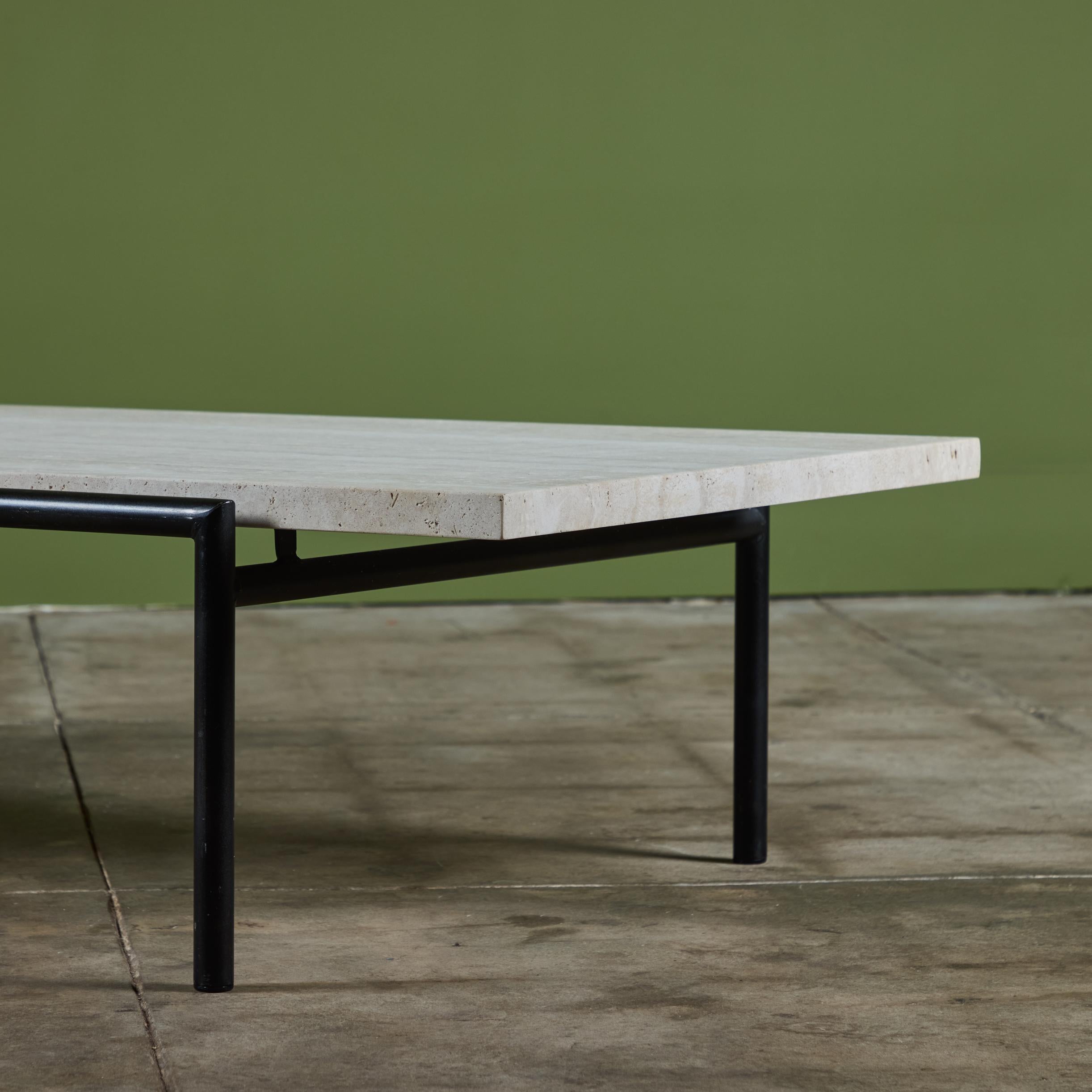 Don Knorr Travertine Top Coffee Table for Vista of California For Sale 4