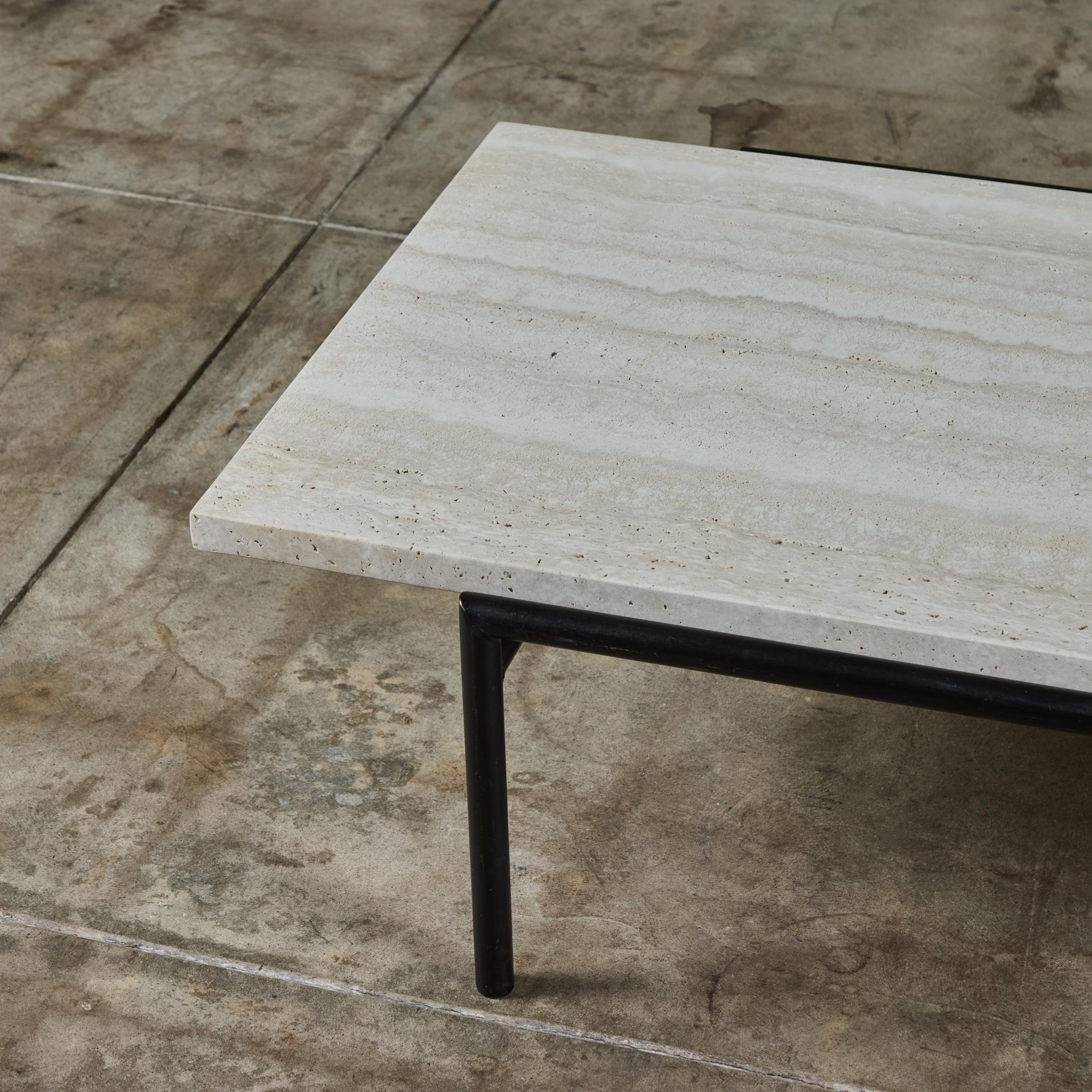 Don Knorr Travertine Top Coffee Table for Vista of California For Sale 5
