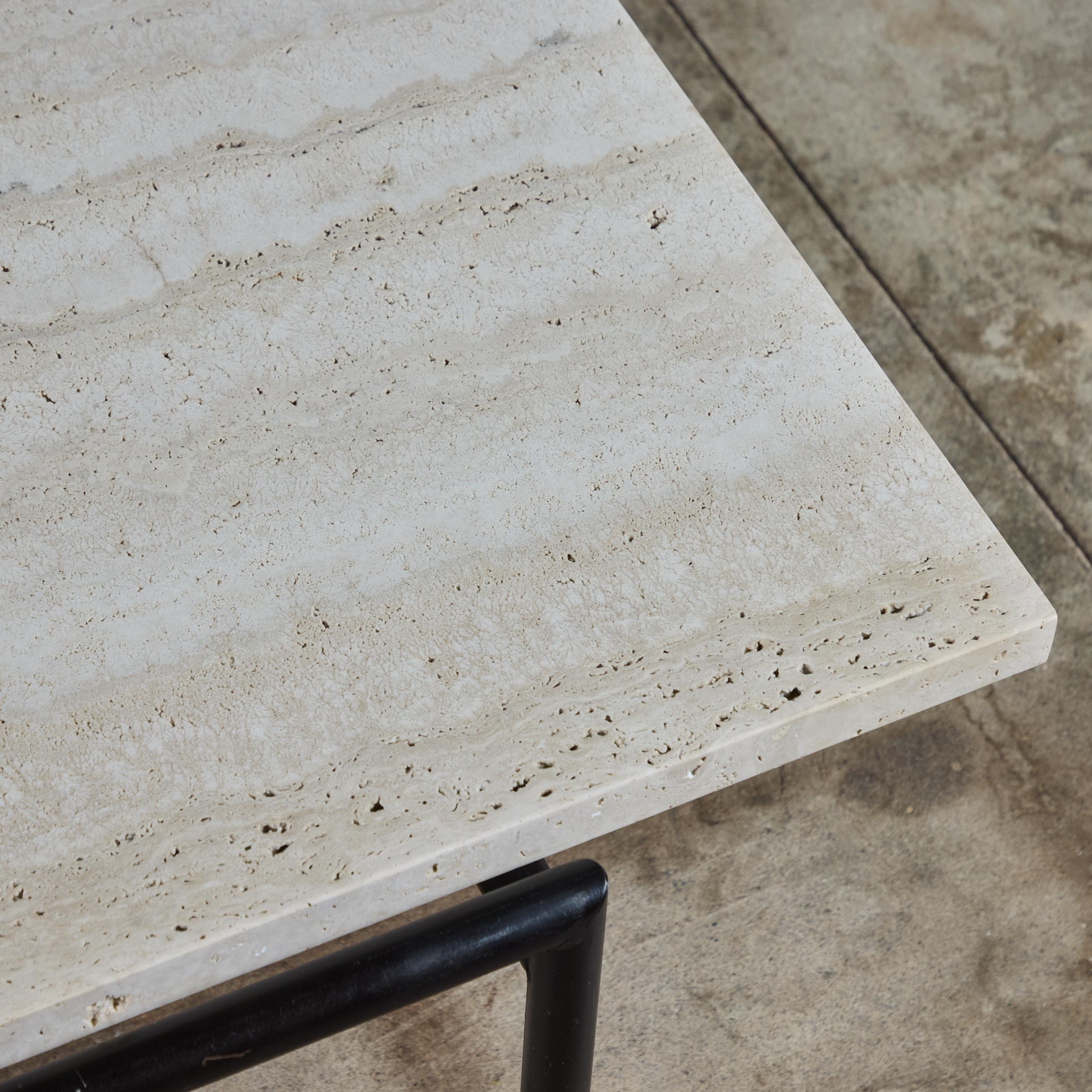 Don Knorr Travertine Top Coffee Table for Vista of California For Sale 6