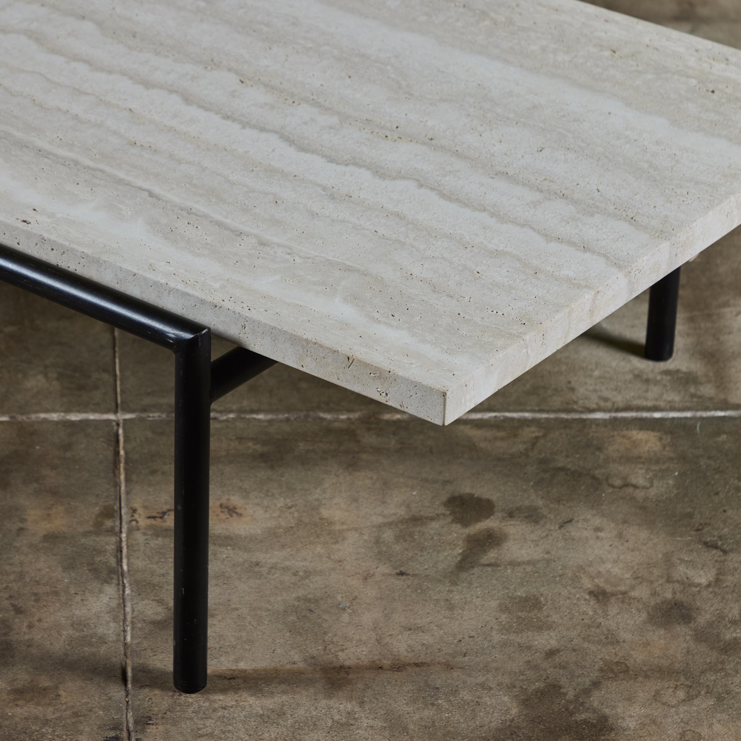 Don Knorr Travertine Top Coffee Table for Vista of California For Sale 7