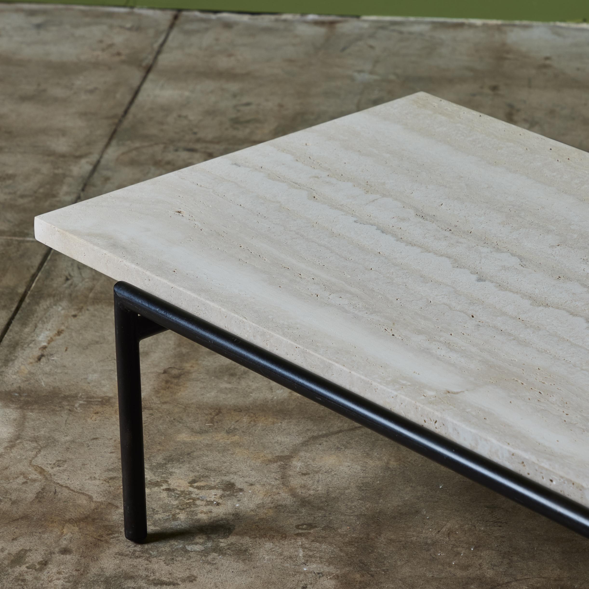 Don Knorr Travertine Top Coffee Table for Vista of California For Sale 8