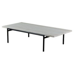 Vintage Don Knorr Travertine Top Coffee Table for Vista of California
