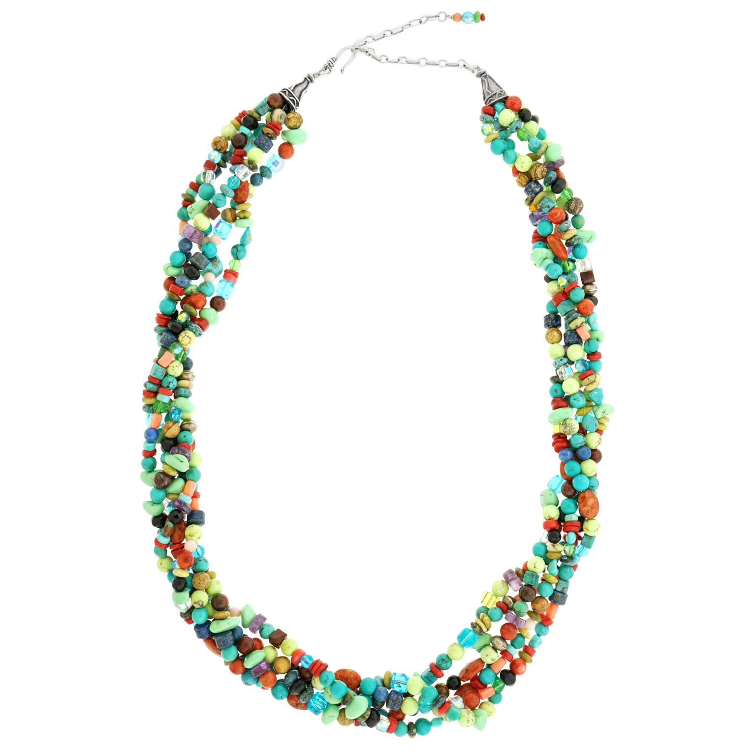 Don Lucas Multi-Stone Necklace Sterling
