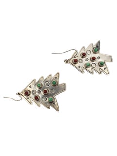 Don Lucas Sterling Silver Christmas Tree Dangle Earrings #21531