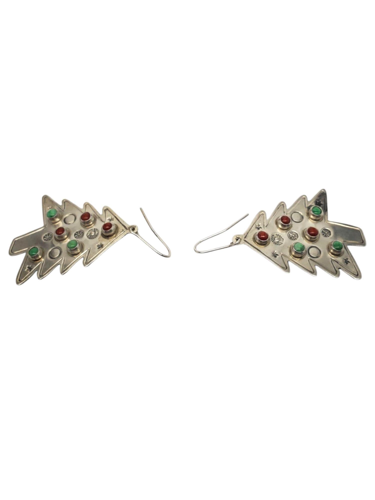 Don Lucas Sterling Silber Weihnachtsbaum baumeln Ohrringe #21531 Damen im Angebot