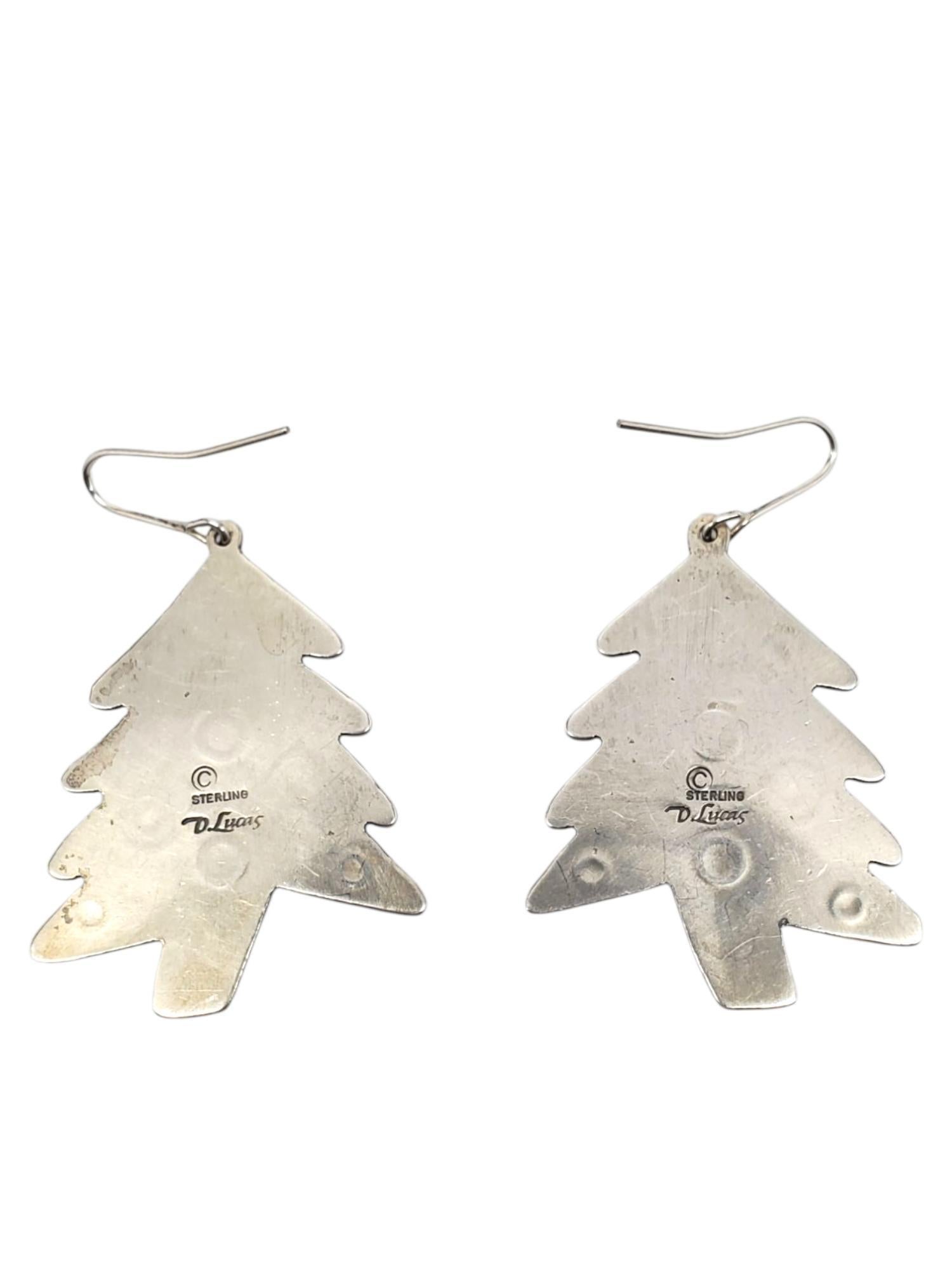 Don Lucas Sterling Silber Weihnachtsbaum baumeln Ohrringe #21531 im Angebot 1