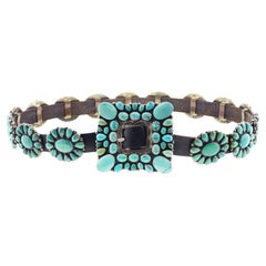 Don Lucas Vintage Turquoise Concho Belt, circa 1980s