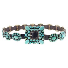 Don Lucas - Ceinture Concho turquoise vintage, années 1980