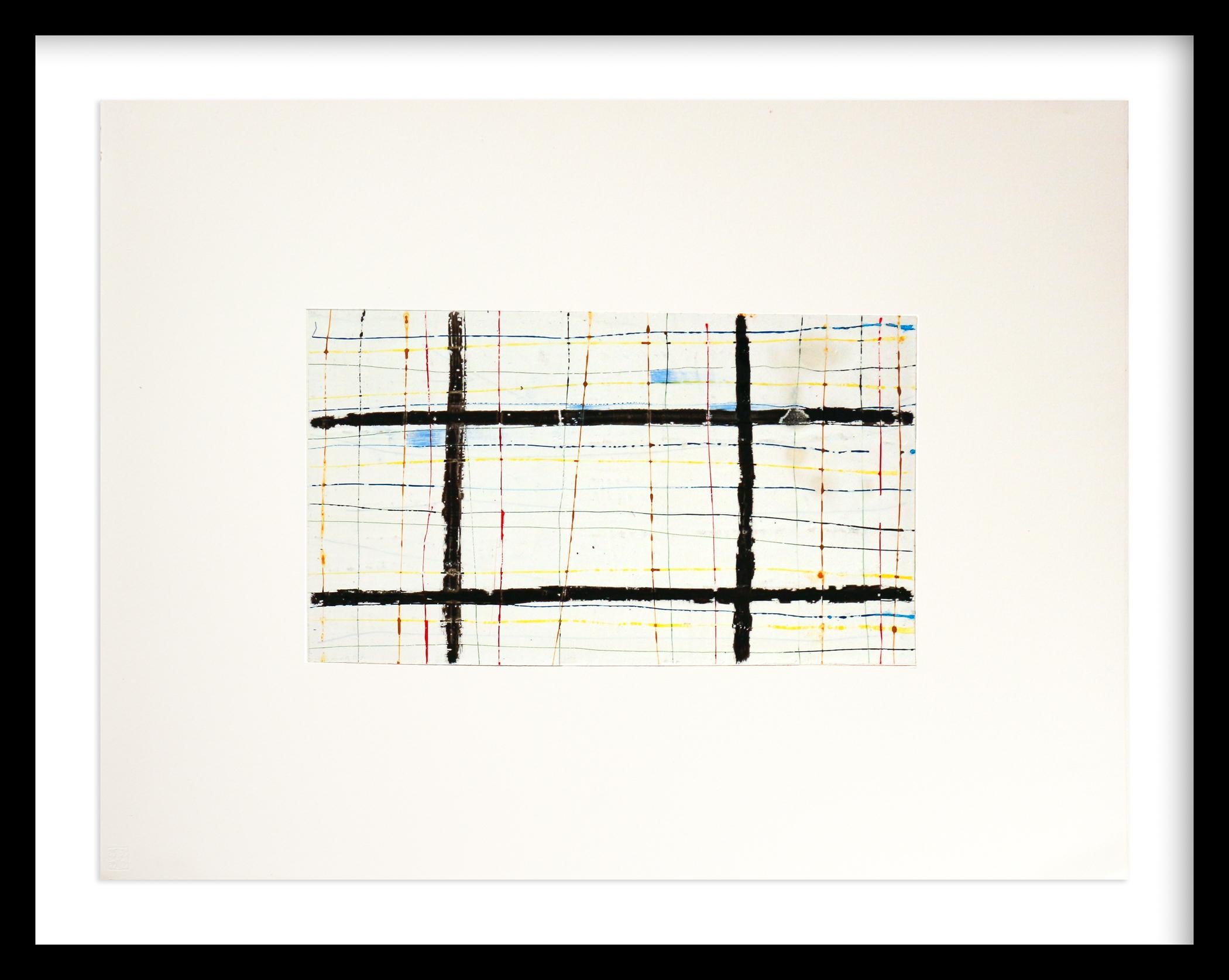 Black Grid - Contemporary Mixed Media Art by Don Maynard