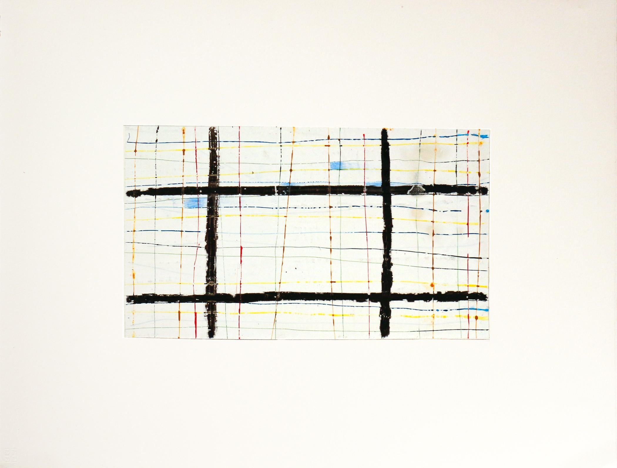 Black Grid - Mixed Media Art by Don Maynard