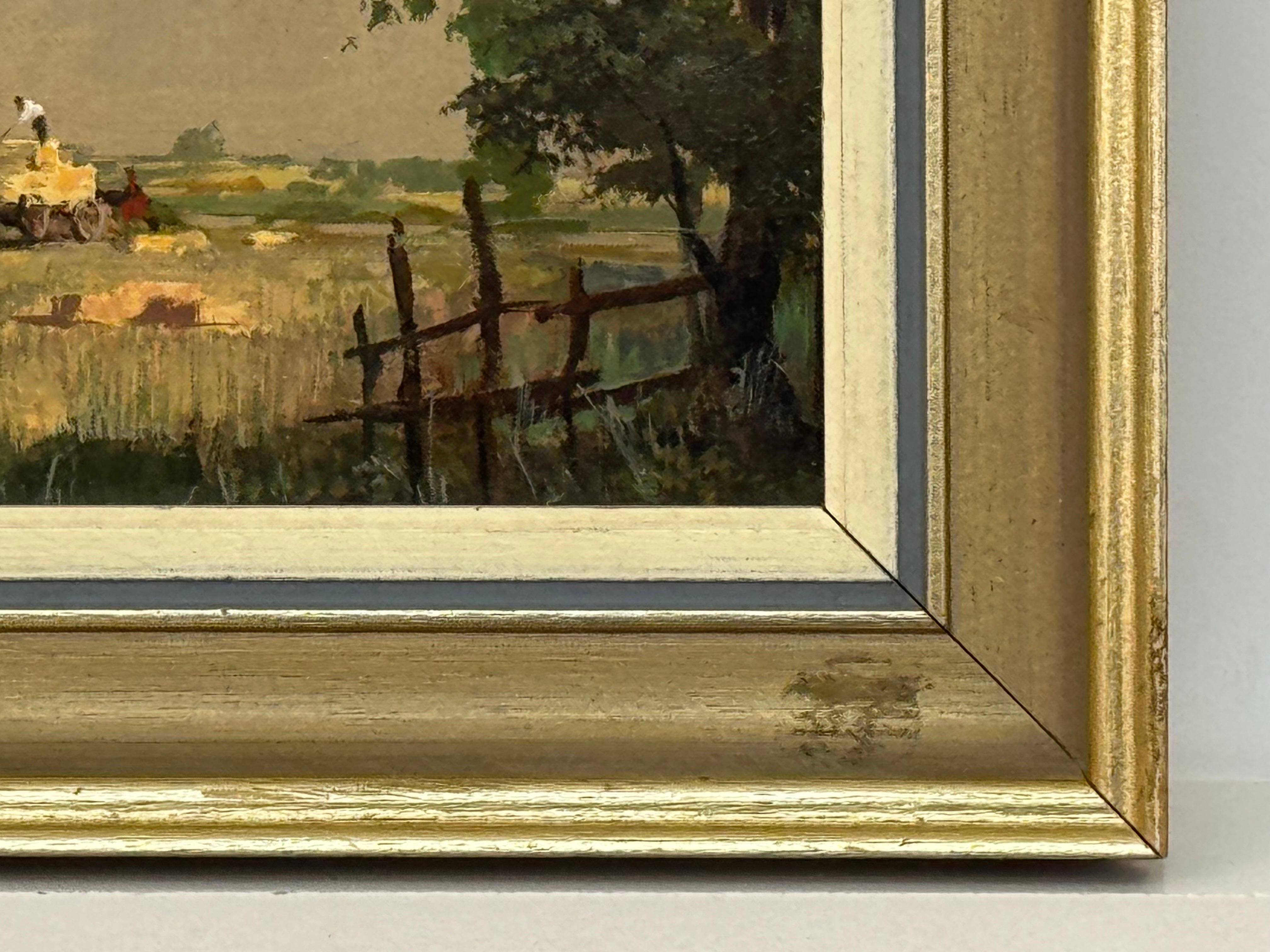 Il tempo del raccolto in una fattoria sulla costa orientale dell'Inghilterra di un artista britannico del XX secolo in vendita 4
