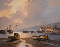Oil Painting by Don Micklethwaite "Sunset over the Harbour"