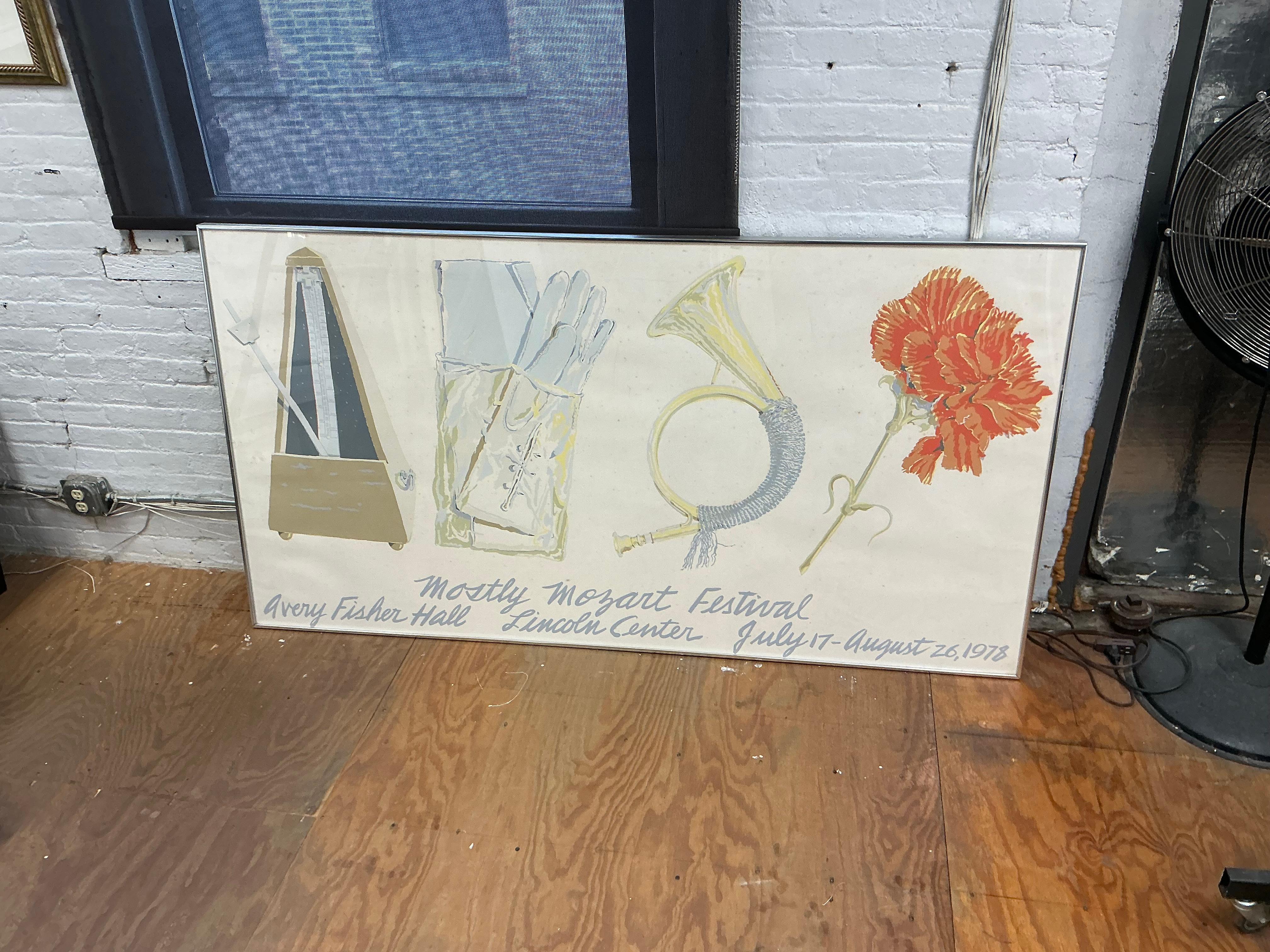 1978 'Mozart Predella' Serigraph Framed - Contemporary Print by Don Nice