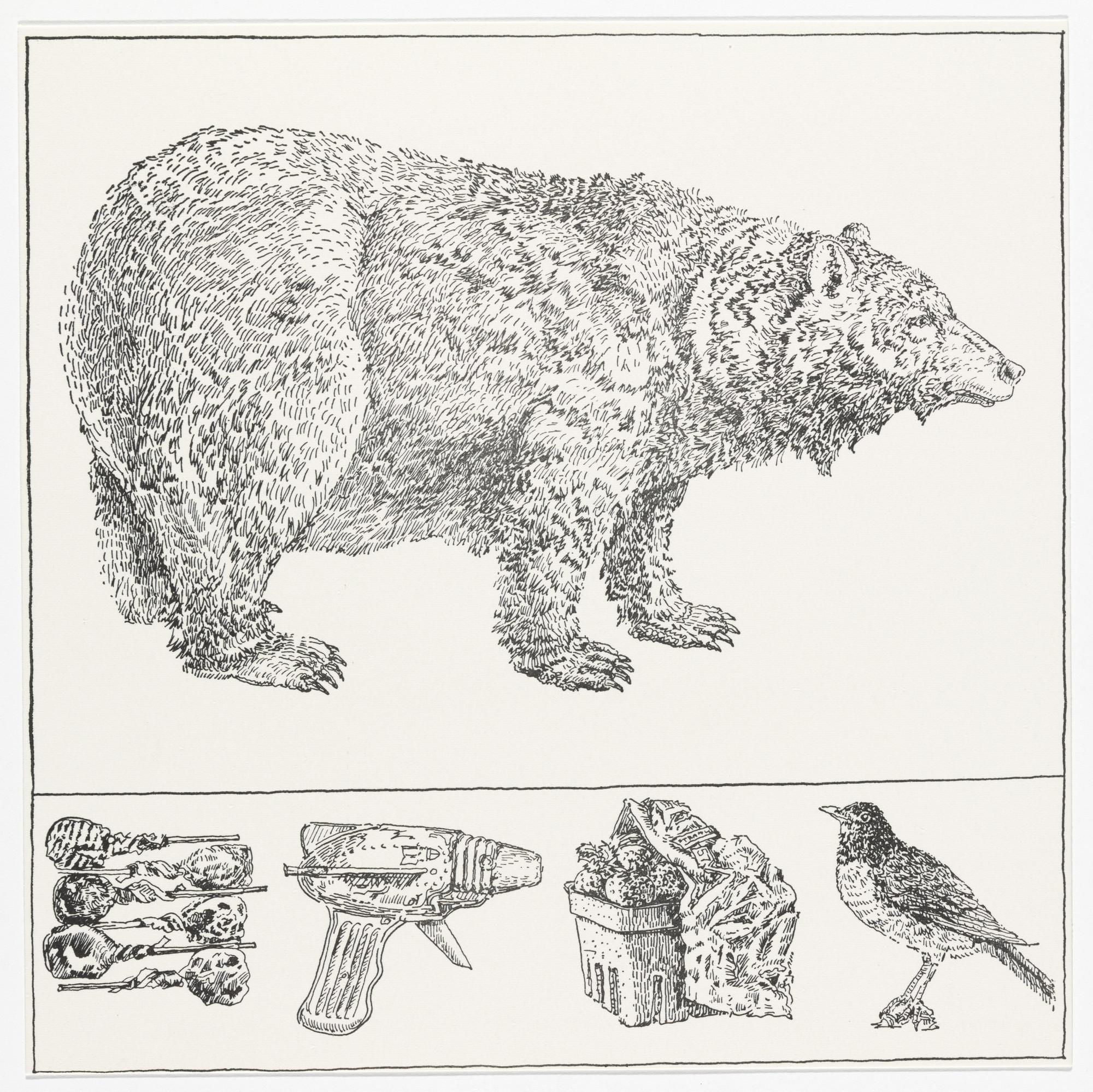 Bear with Predella, Rubber Stamp Portfolio, Don Nice For Sale 4