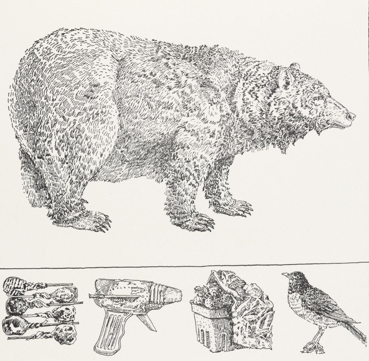 Bear with Predella, Rubber Stamp Portfolio, Don Nice