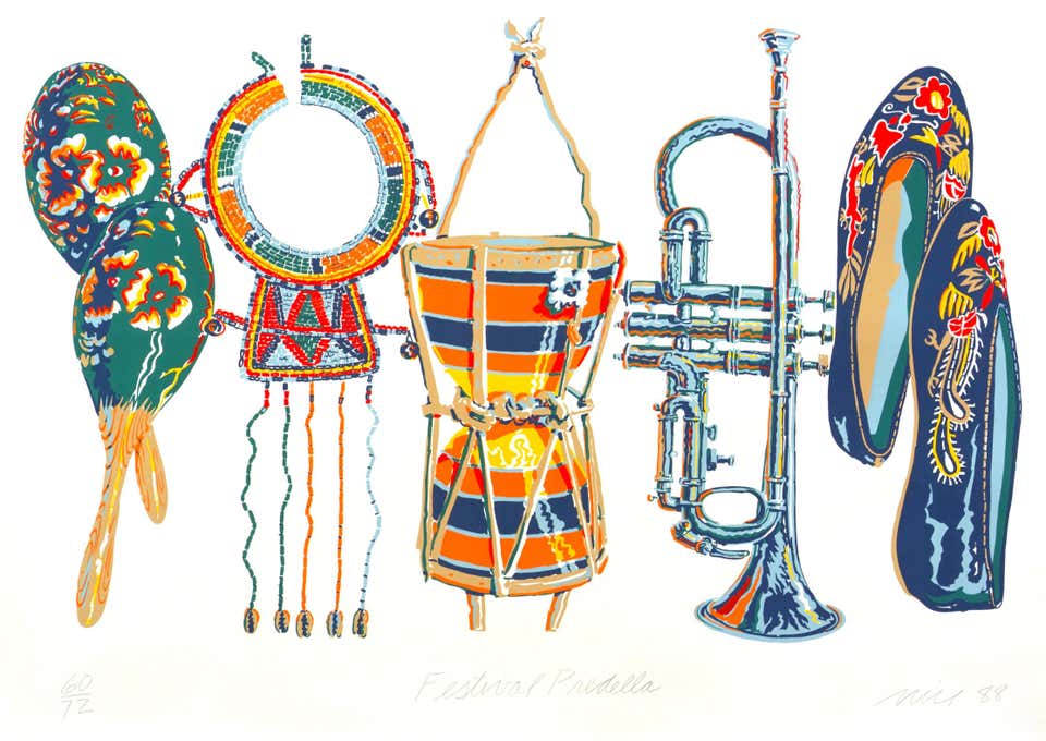 "Festival Predella" by Don Nice (Pop Art, Realism, Expressionism, Music, Print)