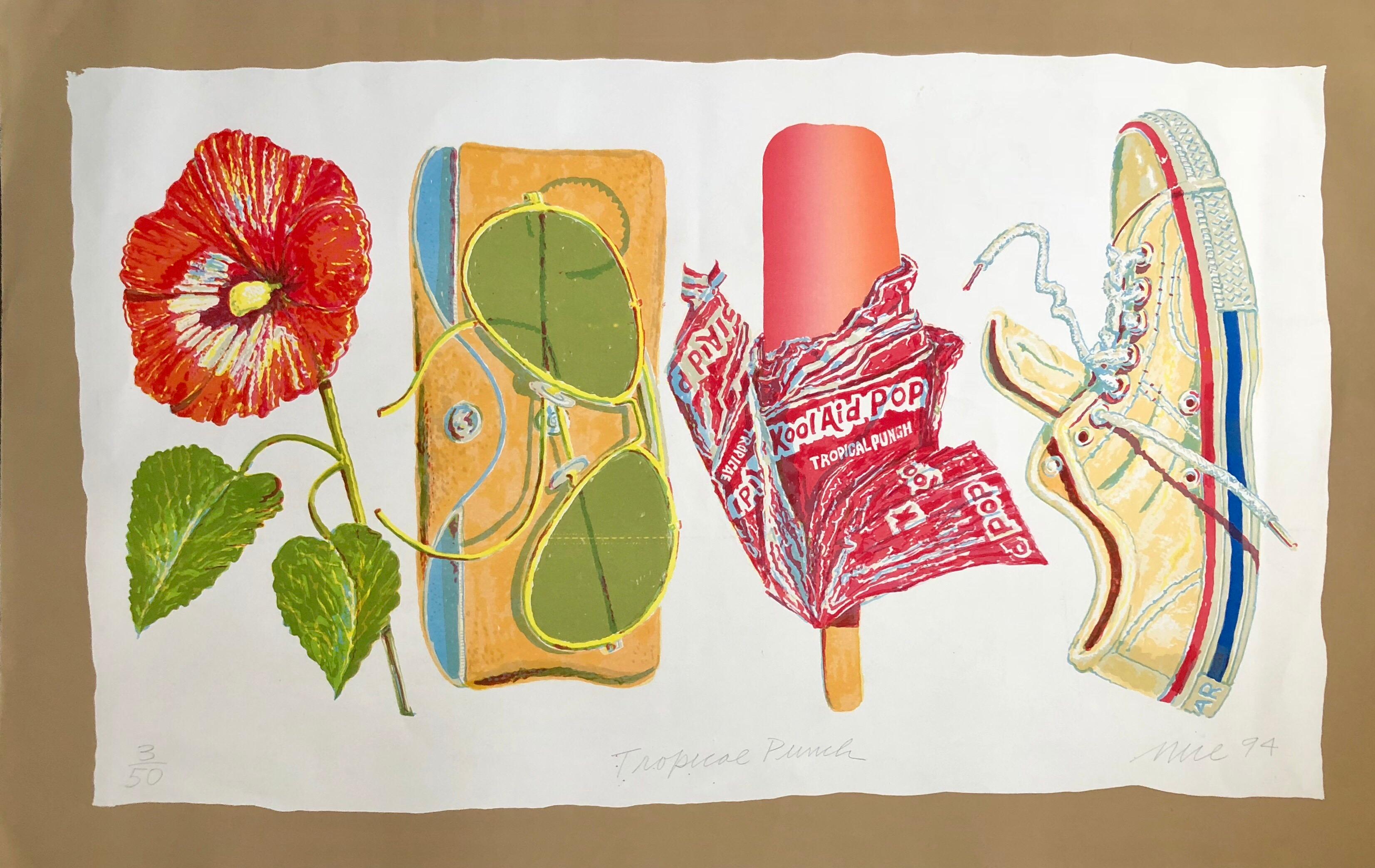 Tropical Punch Large Pop Art American Photorealist Lithograph - Print by Don Nice
