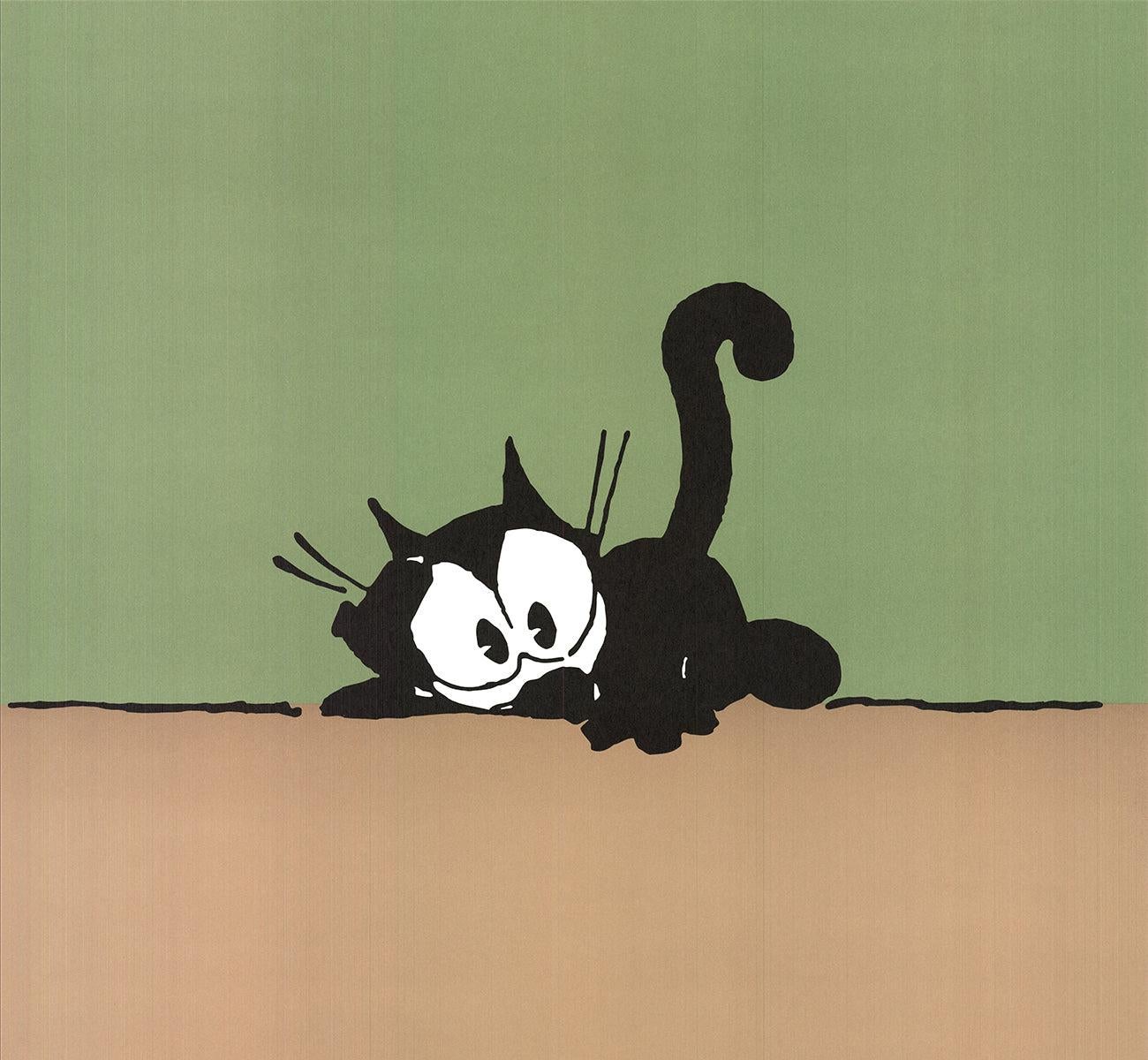 Felix Vintage 90's fatigué - Marron Figurative Print par Don Oriolo