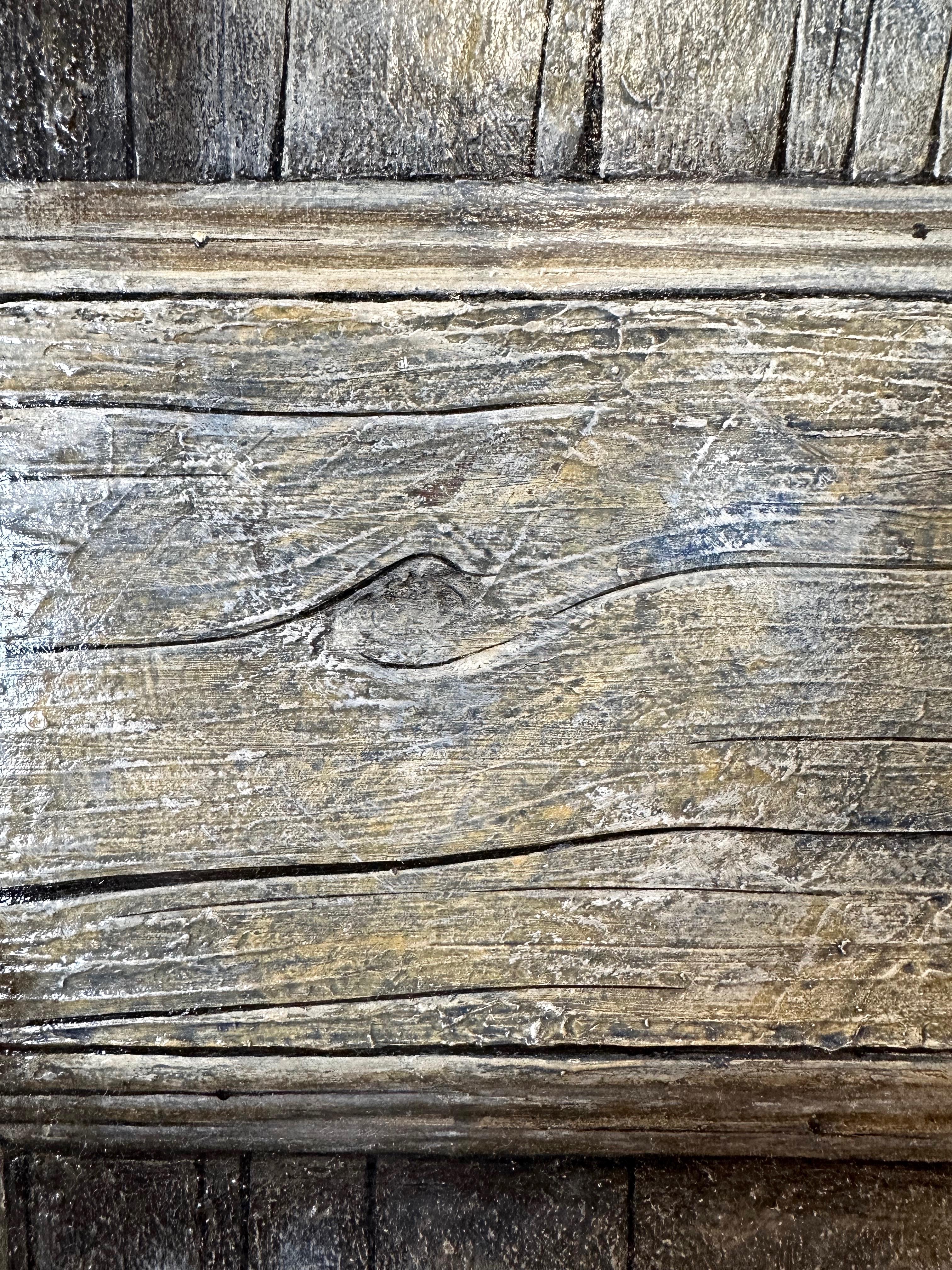Fin du 20e siècle Don Paglia, Composition en trois tons, peinture réaliste en trompe-l'Oeil, 1980 en vente