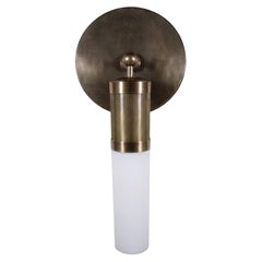 DON pair (2) of 60cm (23.5") wall sconce in brass and opaline glass