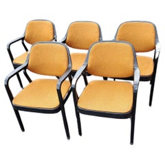 Retro Don Pettit for Knoll #1105 Bentwood Armchairs Set of Five