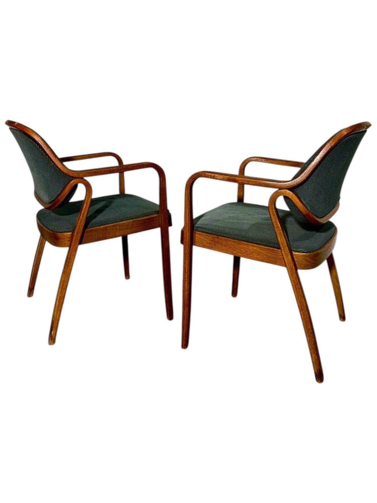 Postmoderno Don Pettit per Knoll Sedie a braccioli in Oak, 1980 in vendita