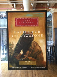 Battle For Yellowstone, Original Oil Painting of Oversized Fictional Bookcover