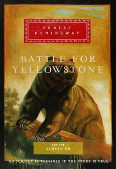 Battle For Yellowstone, Original Oil Painting of Oversized Fictional Bookcover