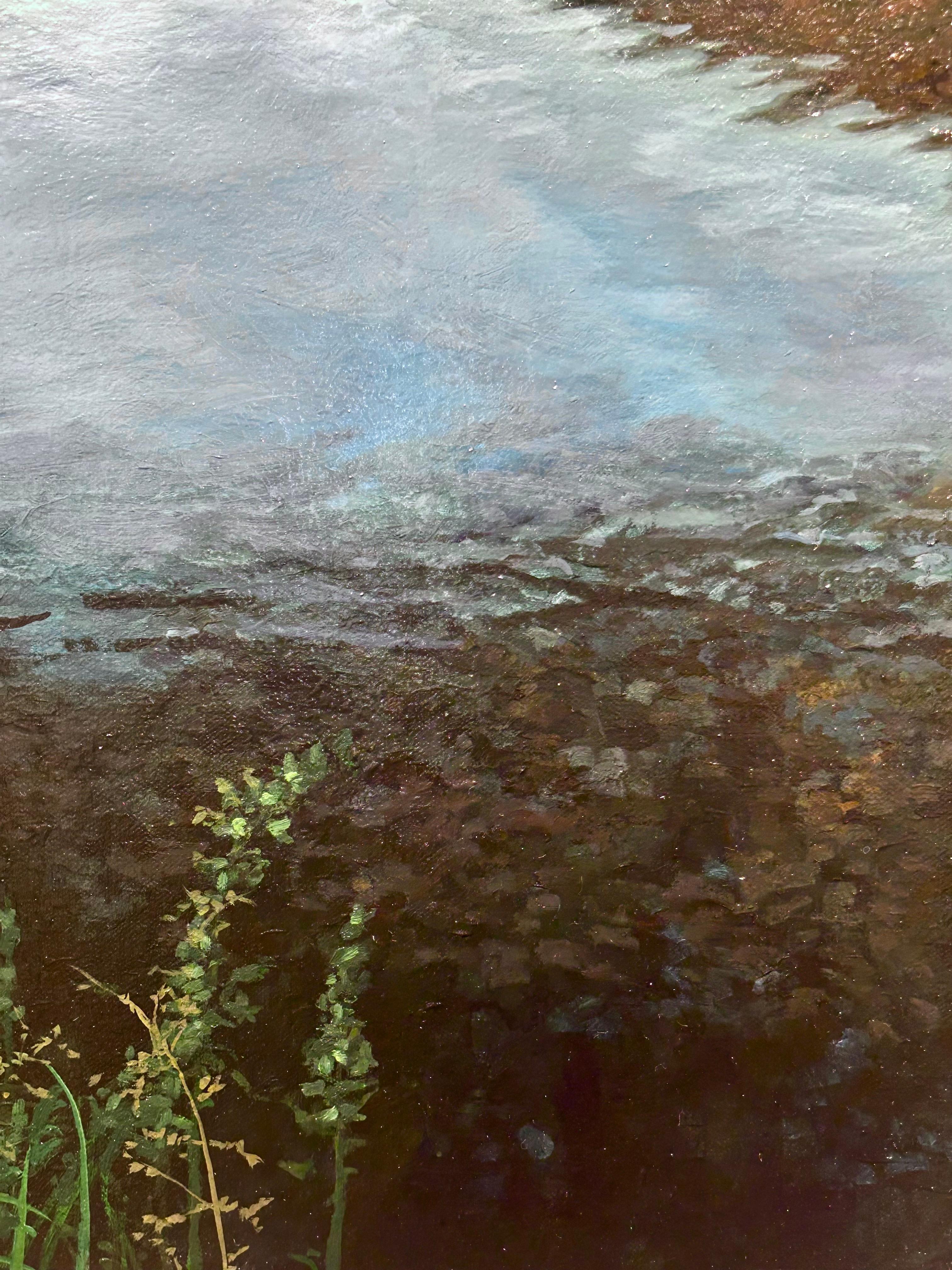 Cloud Peak Wilderness, olio originale, incorniciato - Landscape Painting Nero di Don Pollack