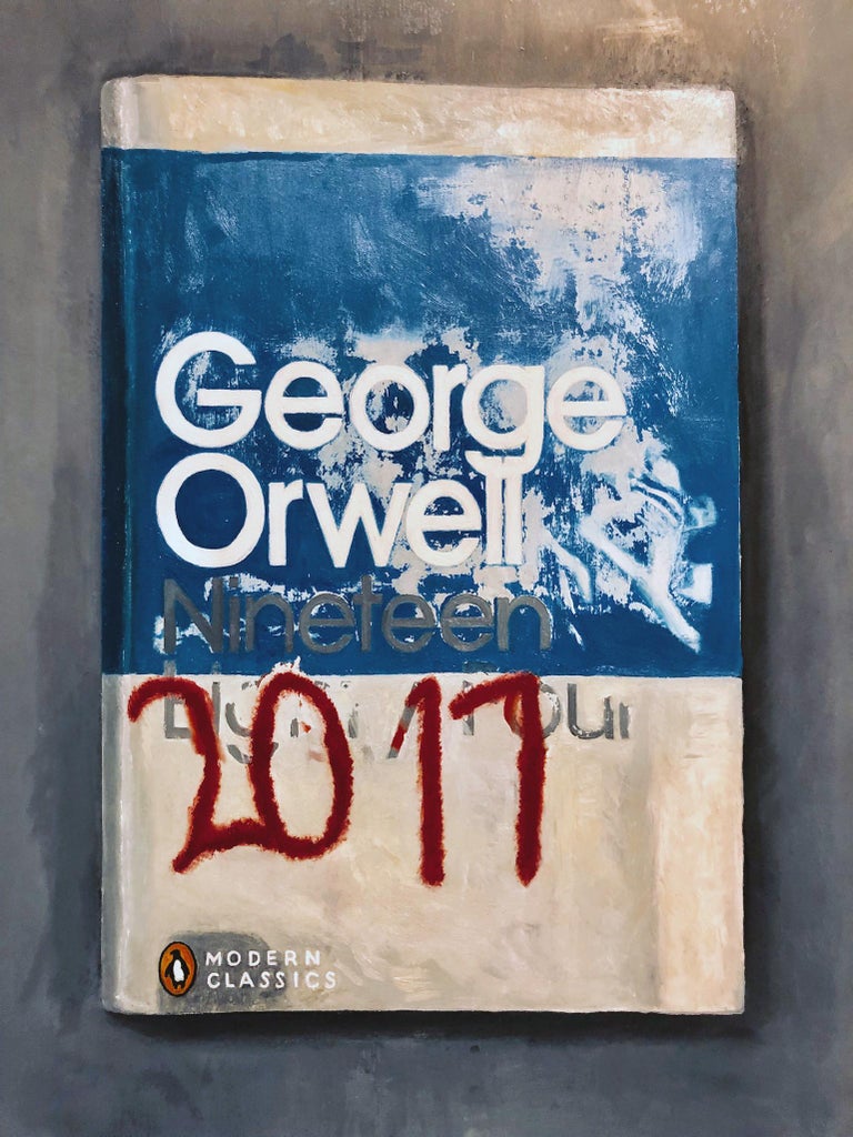 Don Pollack George Orwell 2017 Original Oil Painting Of