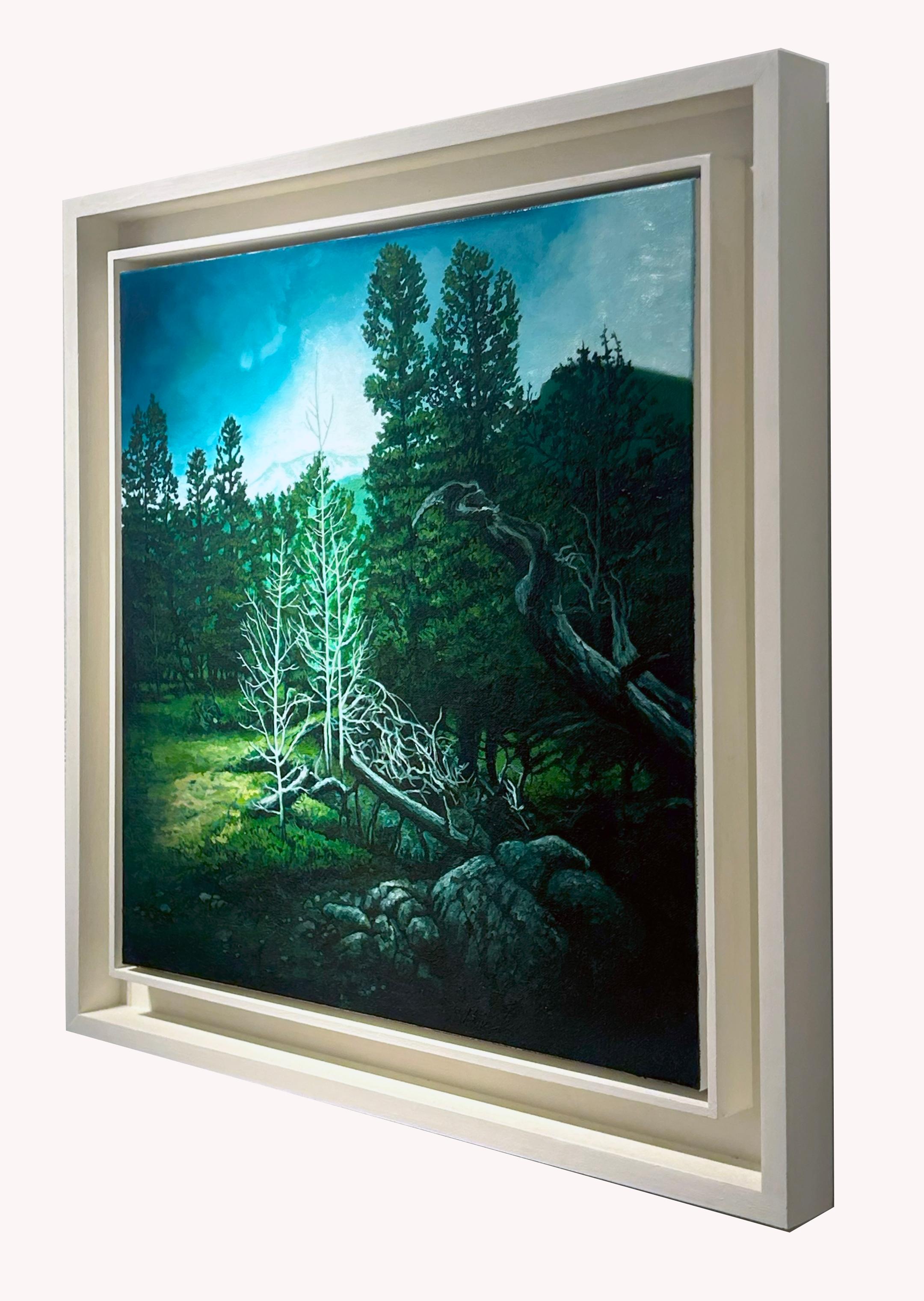 Montaña Lirio, Bosque Secreto, Parque Nacional de las Montañas Rocosas, Óleo original, Enmarcado en venta 1