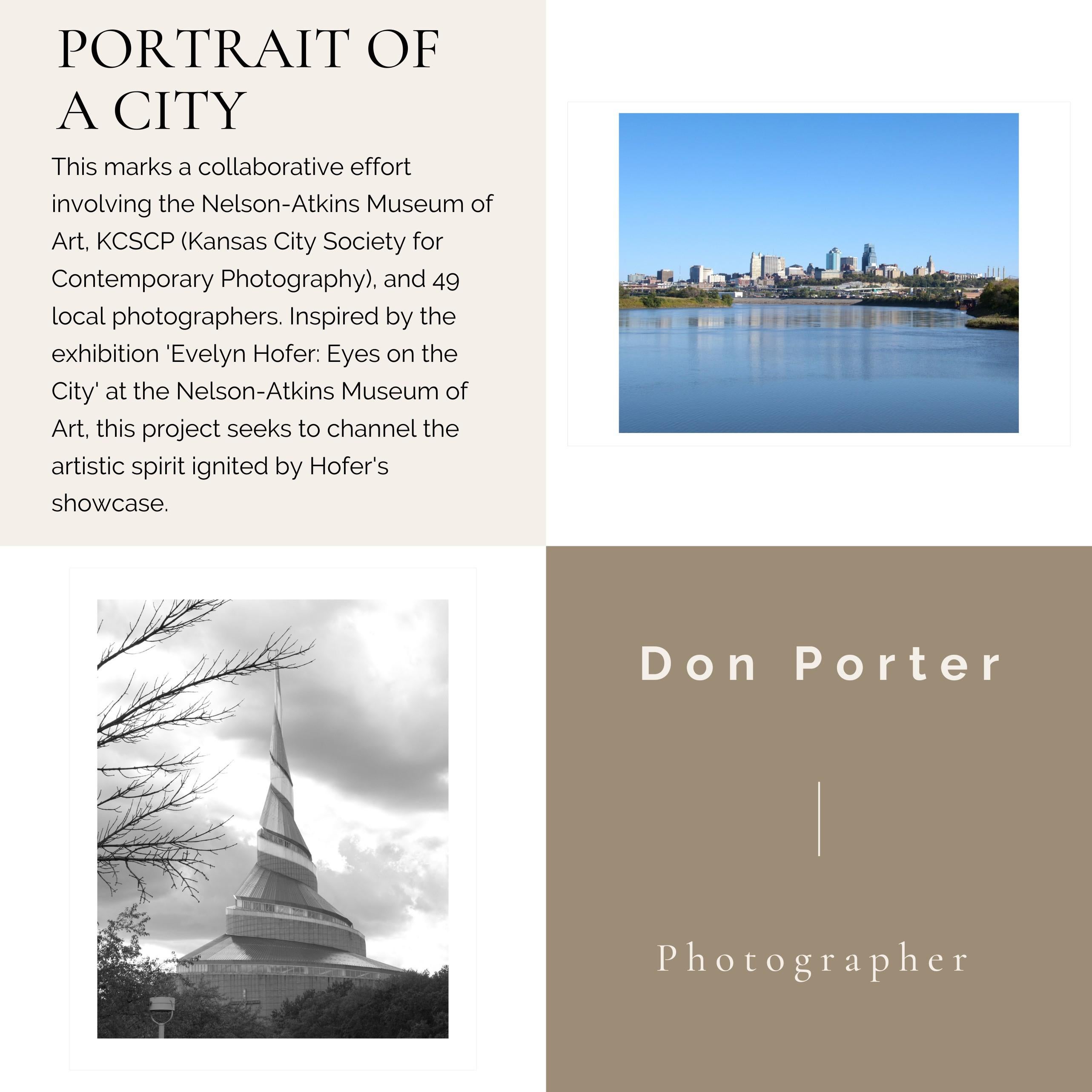 Don Porter
Kaw Point
Year: 2024
Archival Pigment Print on
Hahnemuehle Baryta Rag
Framed Size: 13 x 13 x 0.25 inches
COA provided
*Ready to hang; matted and framed in a minimal black frame made from composite wood with standard plex

From 