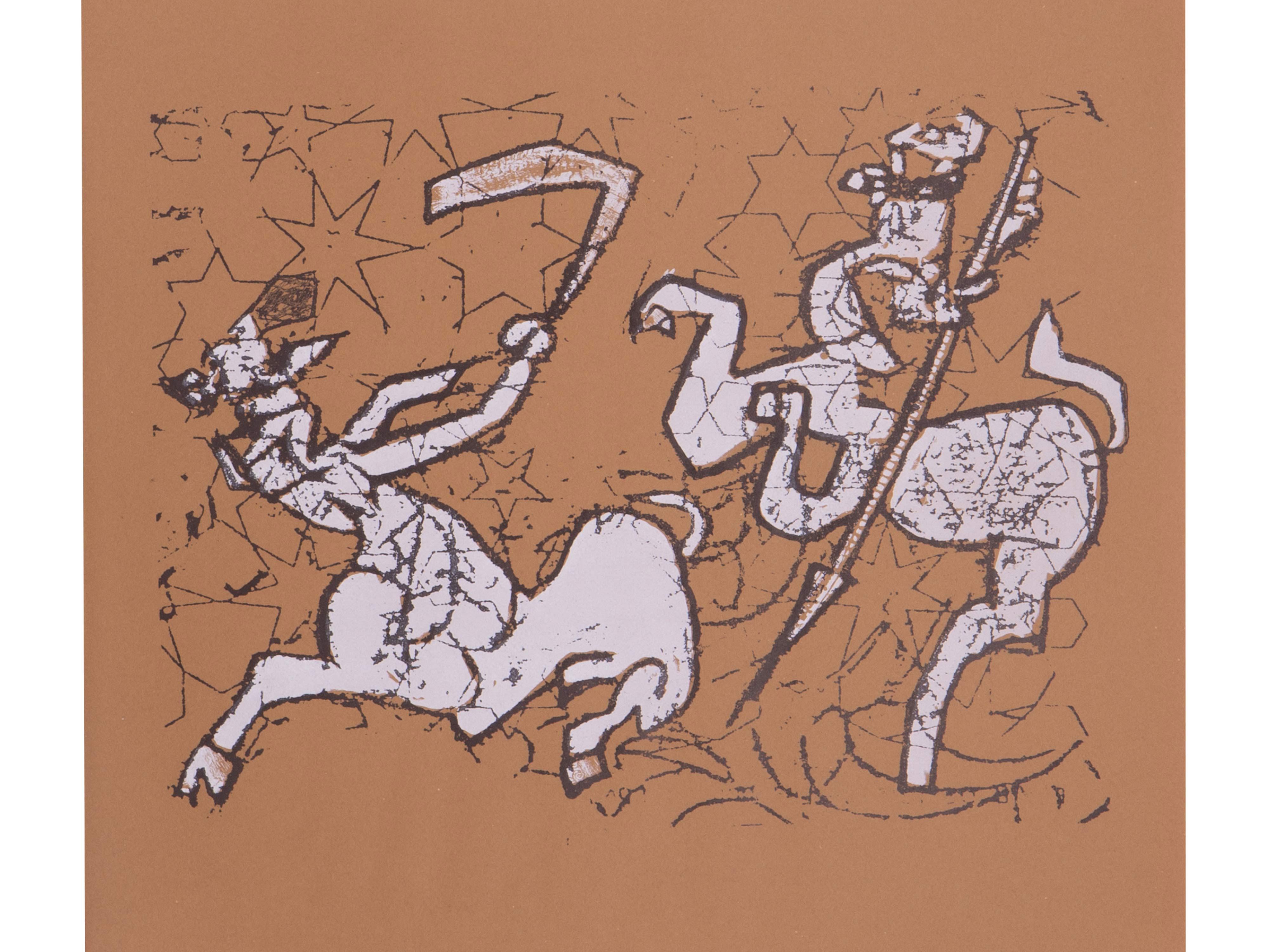 Italian Don Qui folder with 15 color + 10 black and white lithographs by Roberto Matta For Sale
