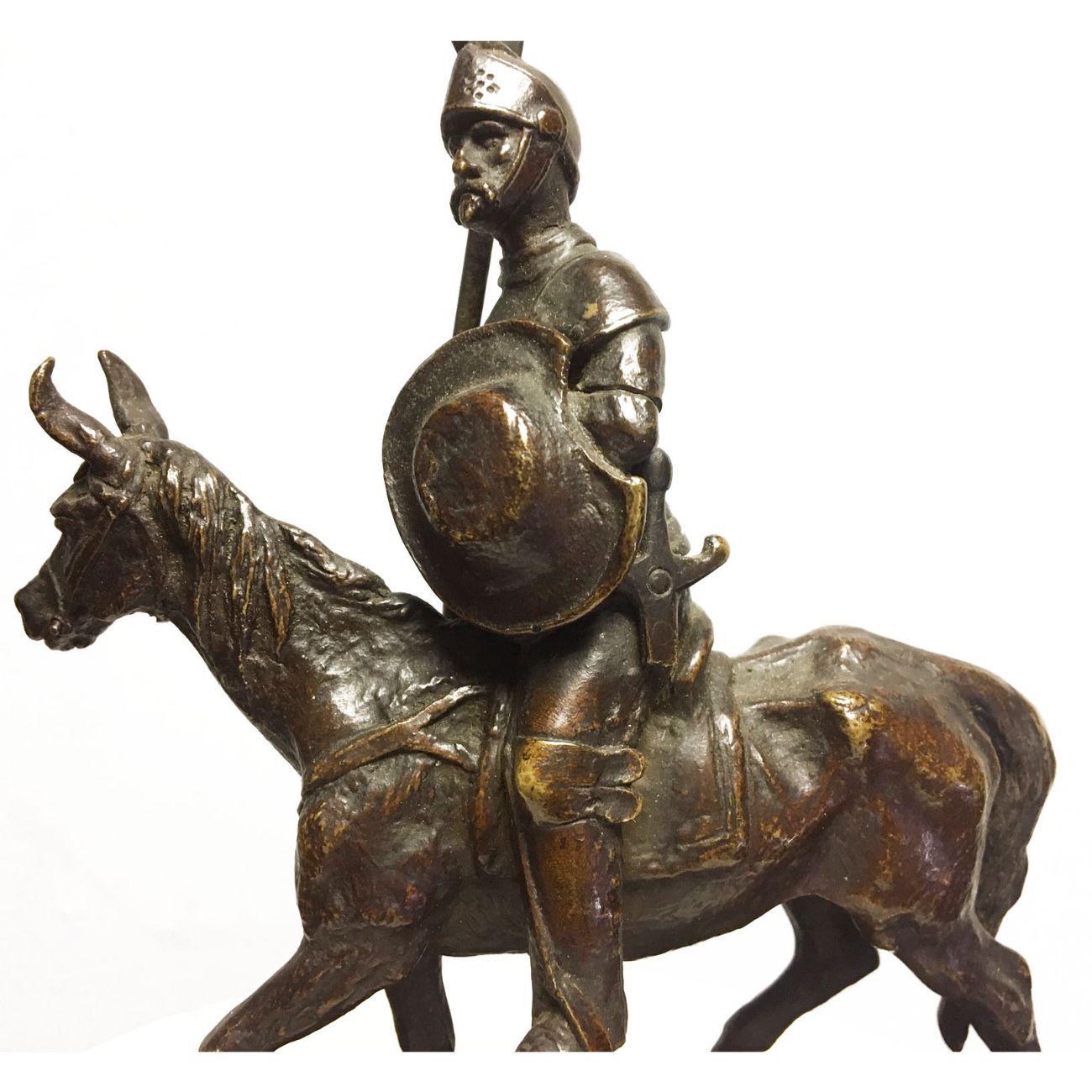 bronze don quixote statue