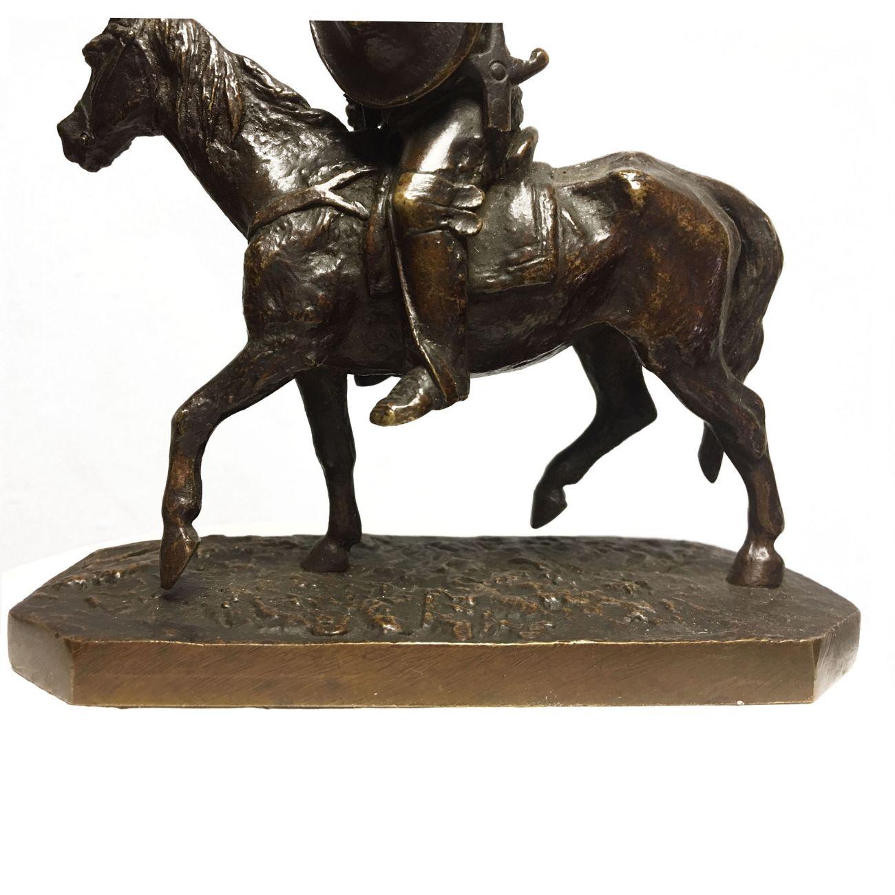 French Don Quichotte and Sancho Pair of Bronze by Christophe Fratin For Sale
