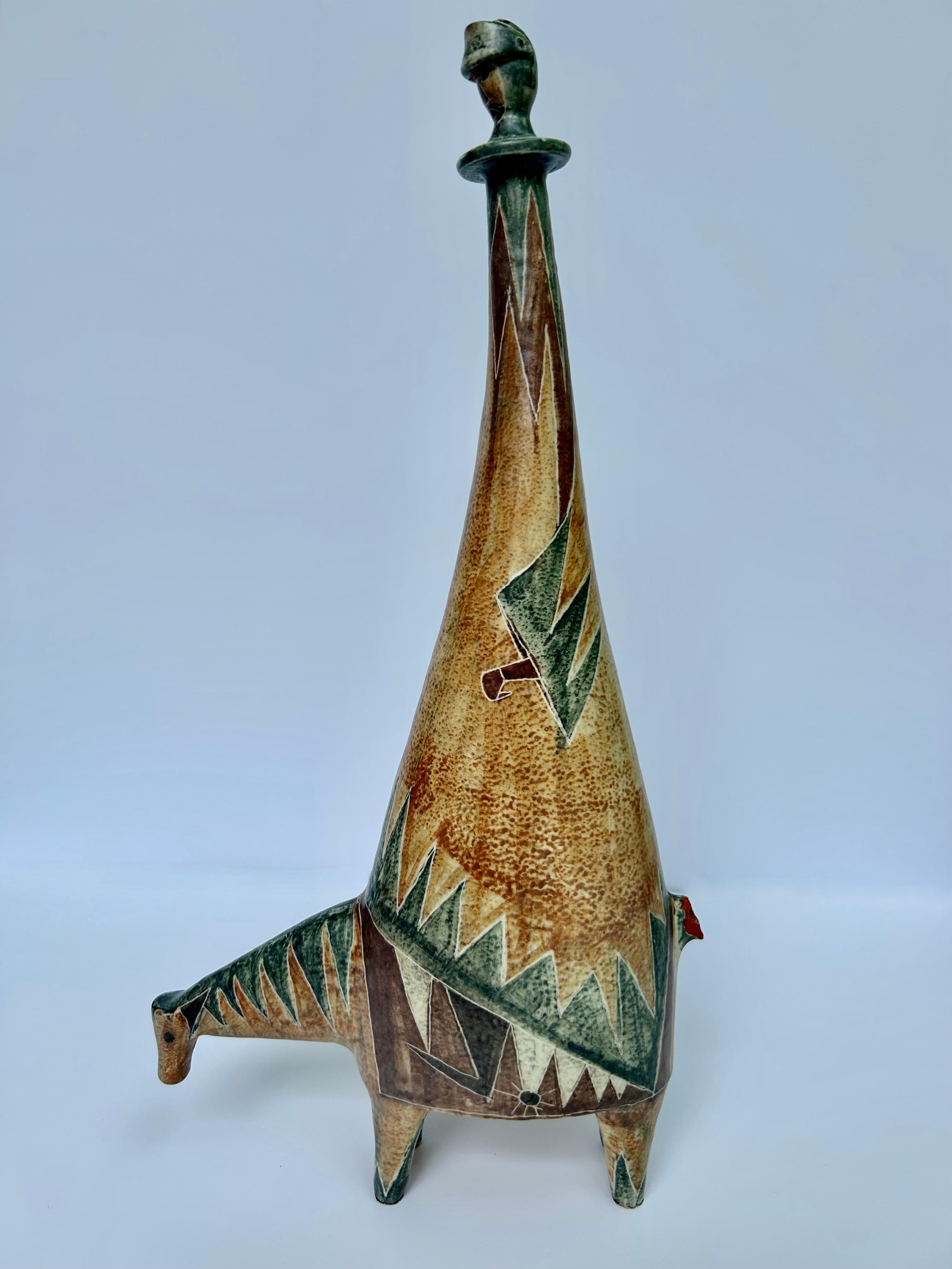 Fired Don Quixote, Brooklin Pottery Figure, Theo And Susan Harlander, 1960's