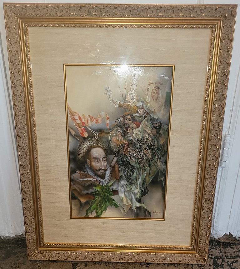 Hand-Painted Don Quixote by Vladimir Ryklin For Sale