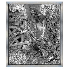 "Don Quixote" Hand Made Silk Embroidered Tapestry Wall Decor