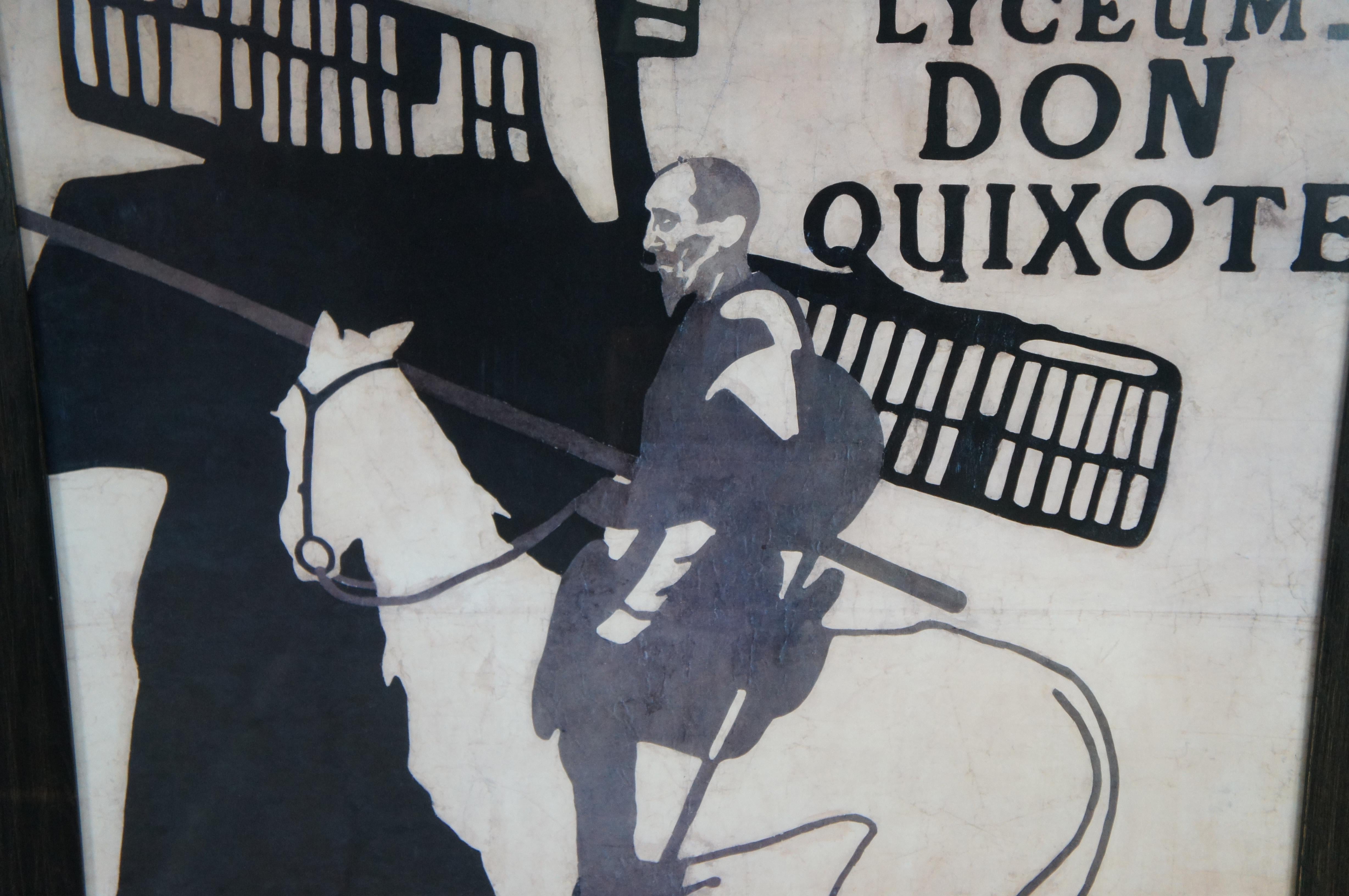 Teatro Liceo Don Quijote William Nicholson James Pryde Cartel publicitario 52