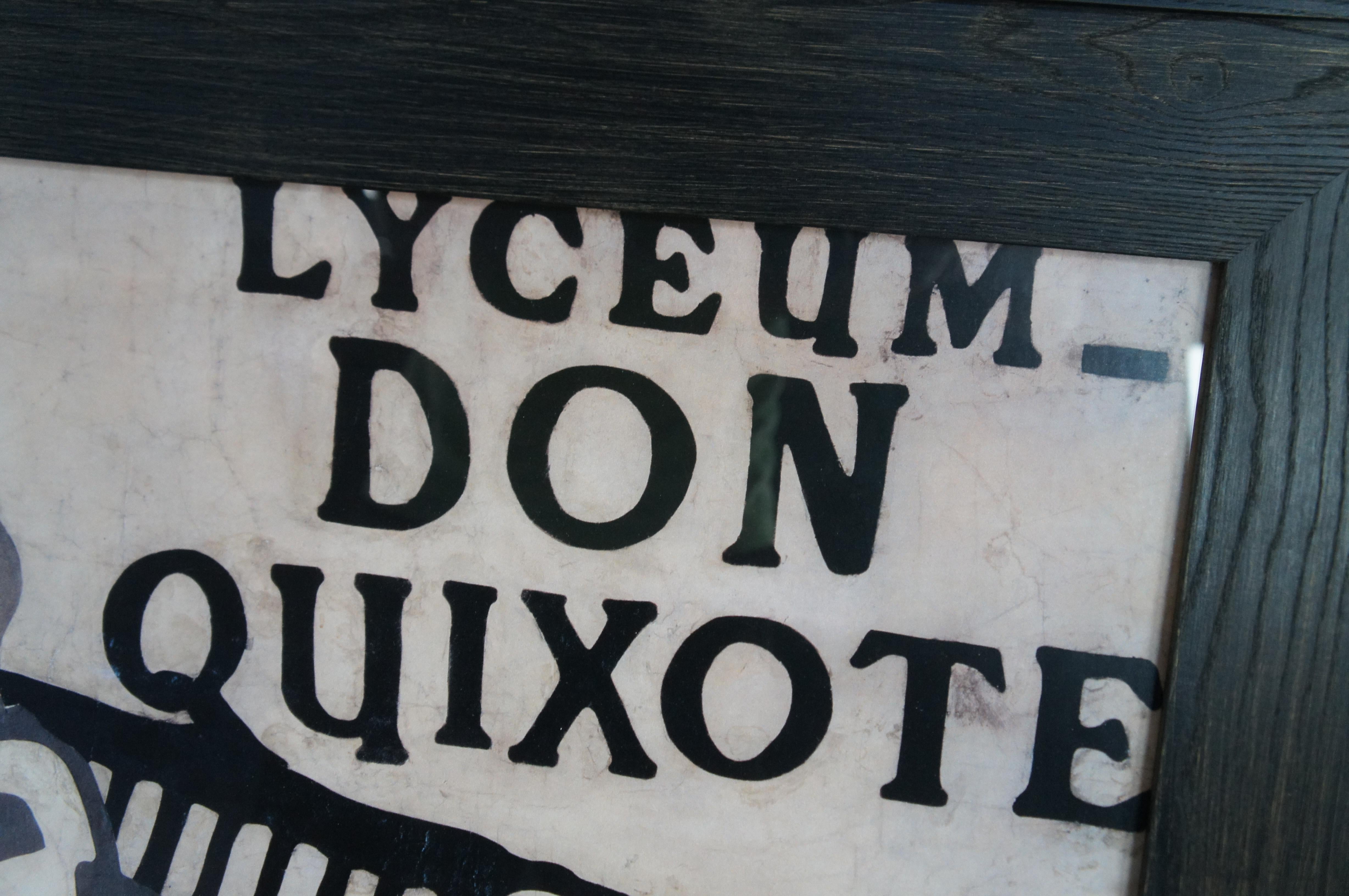 Teatro Liceo Don Quijote William Nicholson James Pryde Cartel publicitario 52