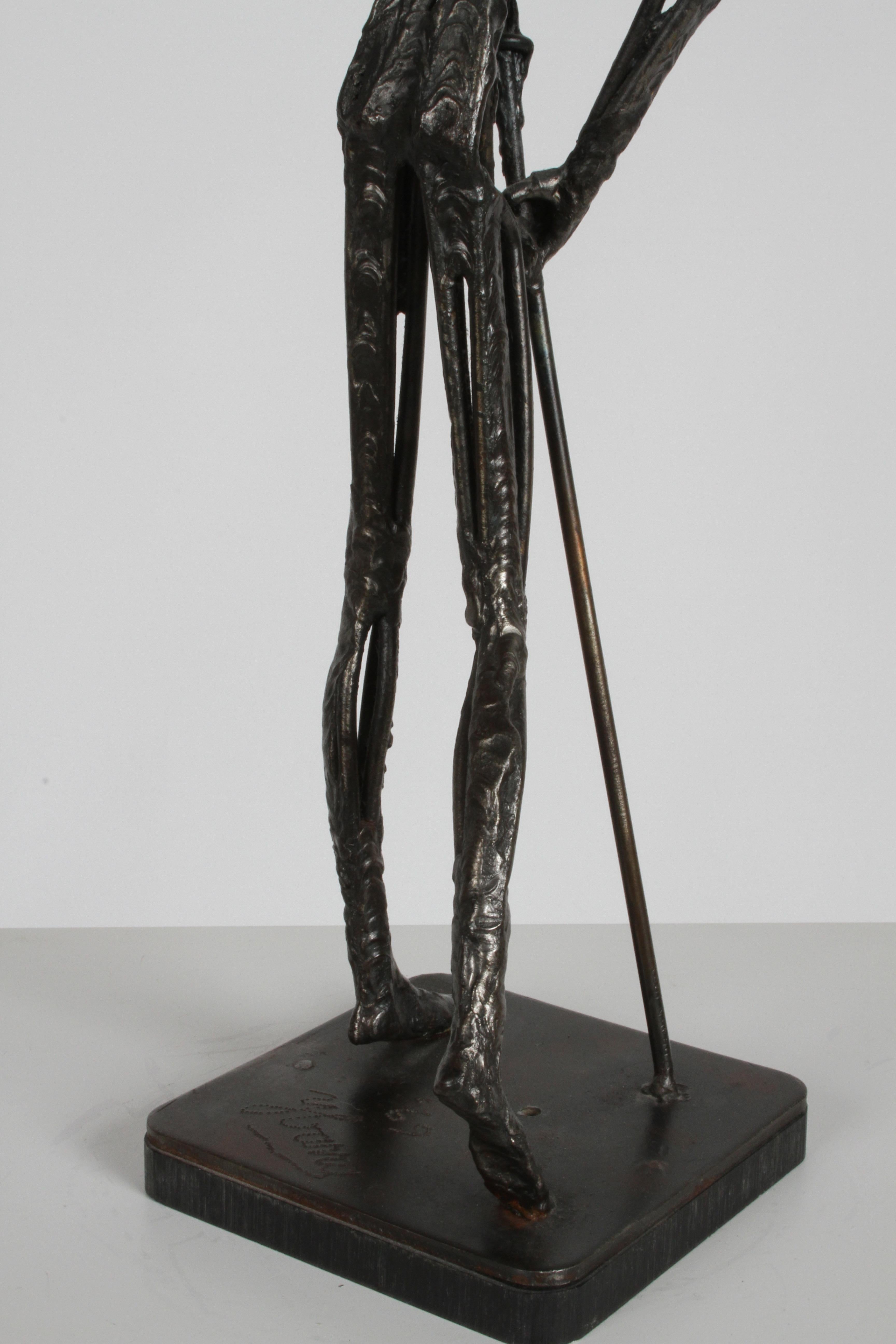 Don Quixote Mid-Century Brutalist Sculpture Signed by Artist Simon Ybarra, 1969 3