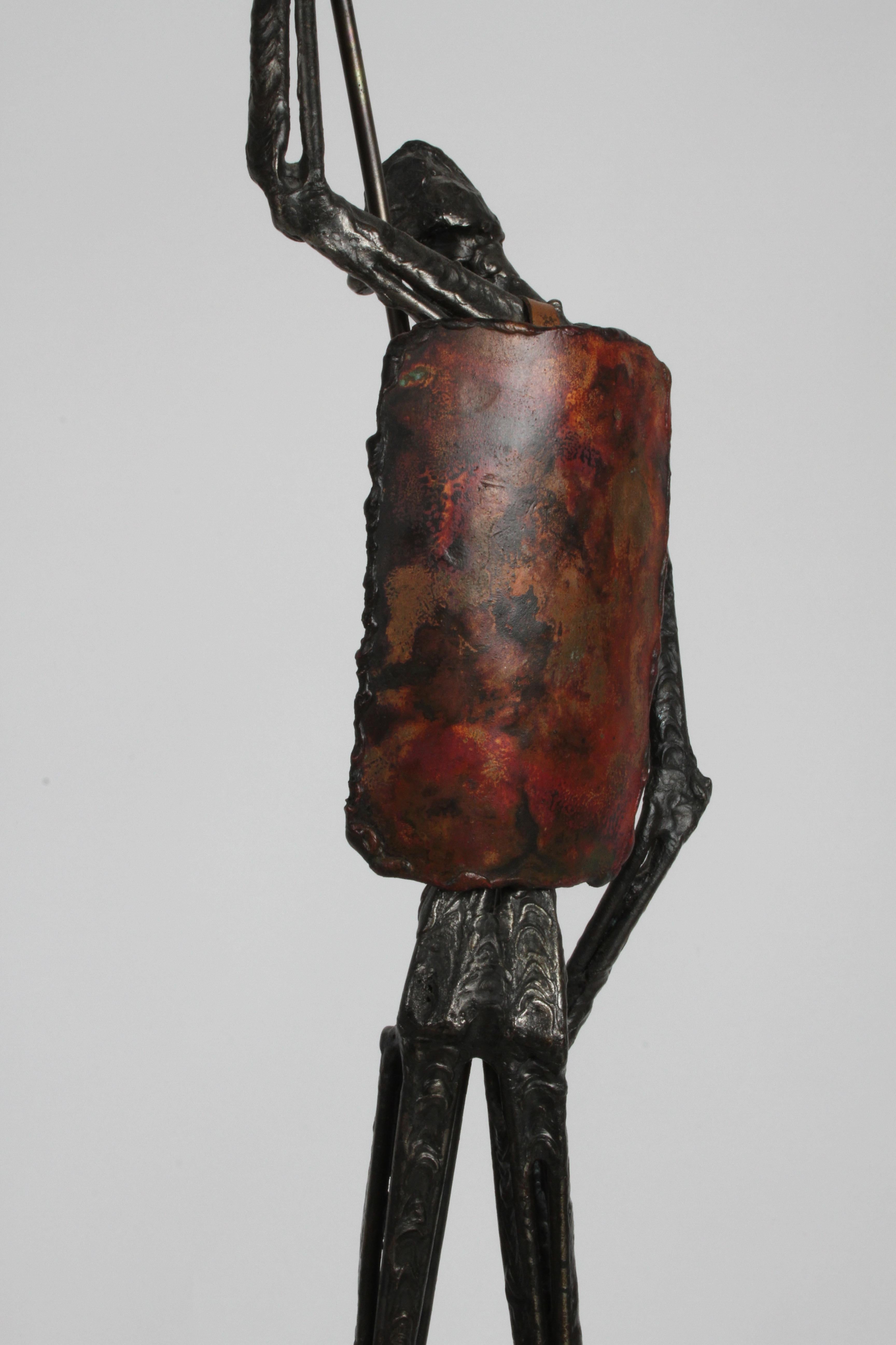 Don Quixote Mid-Century Brutalist Sculpture Signed by Artist Simon Ybarra, 1969 5