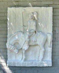 Don Quixote Wall Mounted Sculpture in Plaster Wash by Vanguard Studios