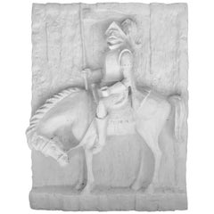 Don Quixote Wall Mounted Sculpture in Plaster Wash by Vanguard Studios