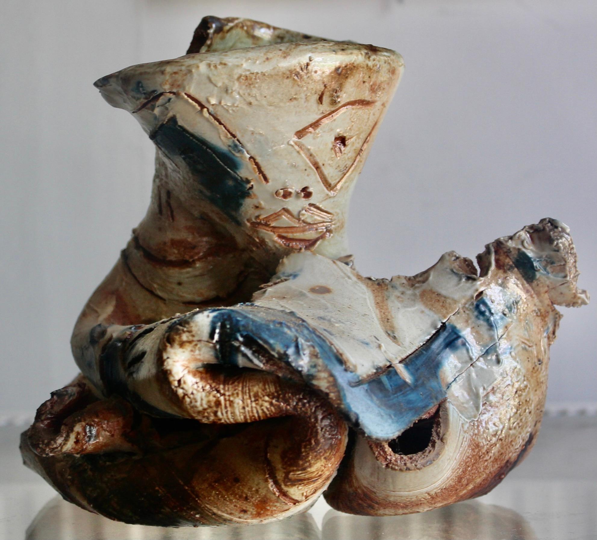 Abstrakt-expressionistische Keramik-Skulptur von Dr. Reitz im Angebot 6